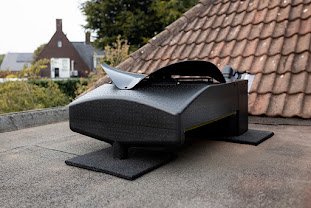 WeHeat Blackbird warmtepomp op een plat dak
